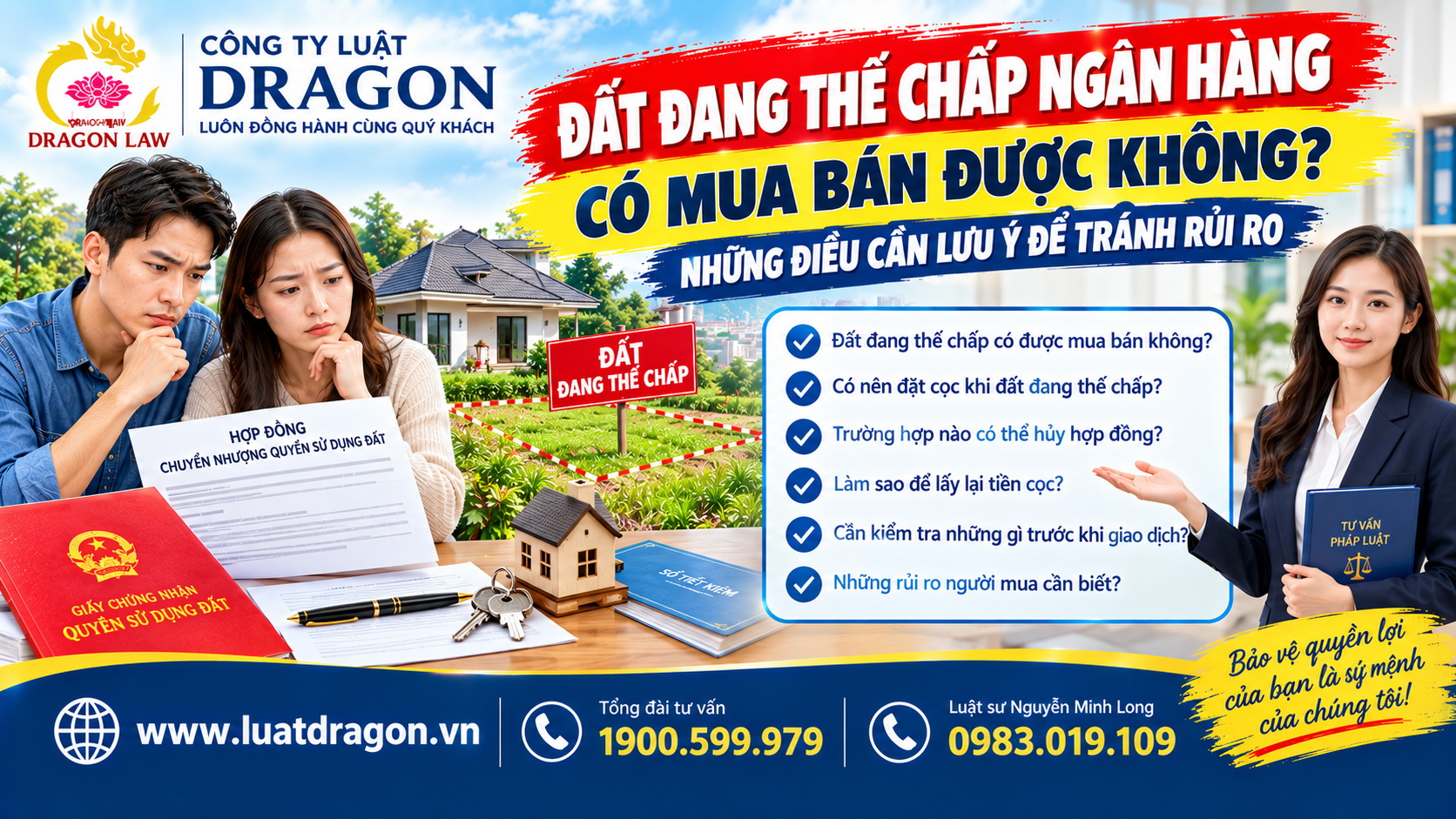 Đất đang thế chấp ngân hàng có mua bán được không?